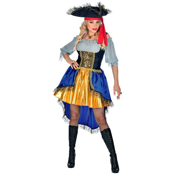 Pirate Captain  Dress With Shirt, Hat 