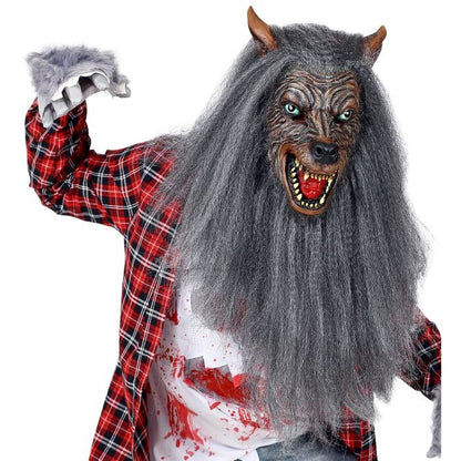 Werewolf Full Head Mask With Fur