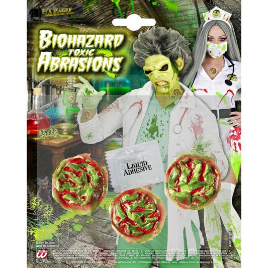 Sets Of 3 Biohazard Toxic Abrasions In Professional Quality With Glue