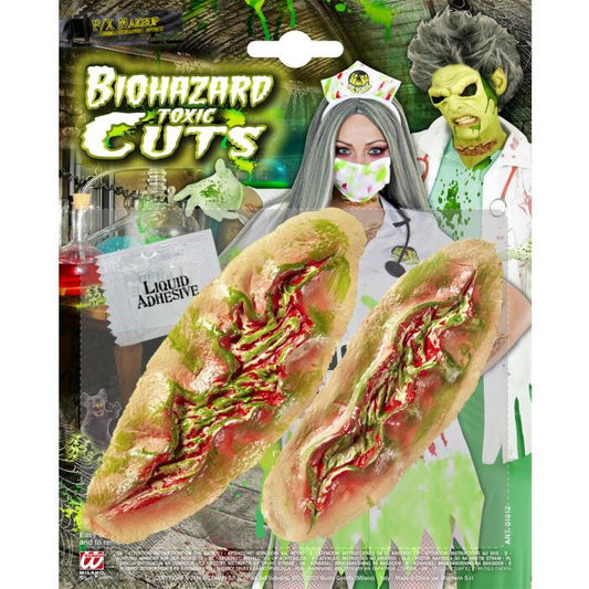 Sets Of 2 Biohazard Toxic Cuts Inprofessional Quality With Glue
