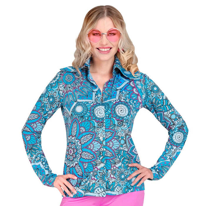The 60S Fashion - Blue Mandala  Shirt 