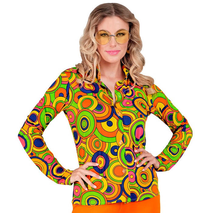 The 70S Groovy Style - Yellow Circles Shirt 