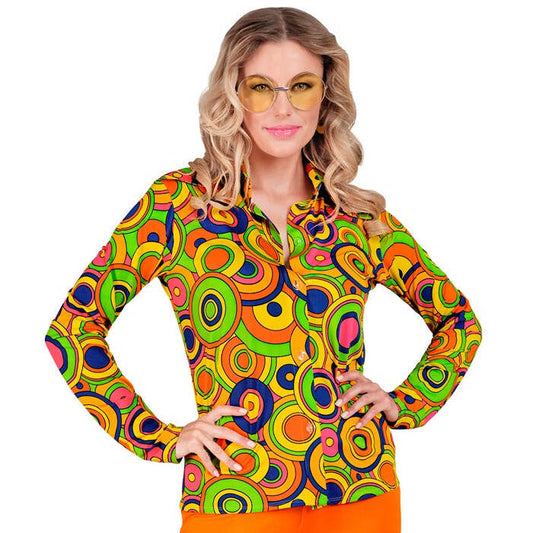 The 70S Groovy Style - Yellow Circles Shirt 