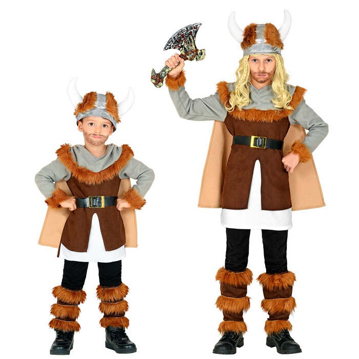 Viking  Tunic With Belt And Cape, Boot Tops, Helmet 