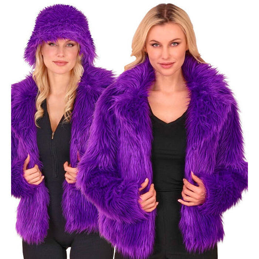 Purple Plush Woman Jacket