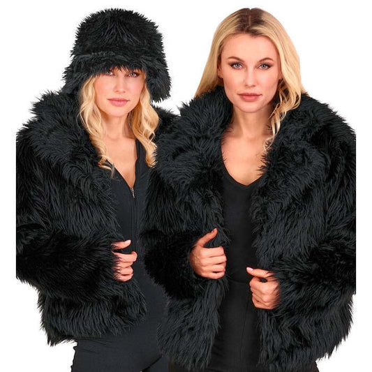Black Plush Woman Jacket