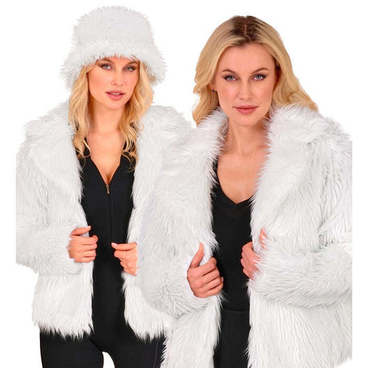 White Plush Woman Jacket