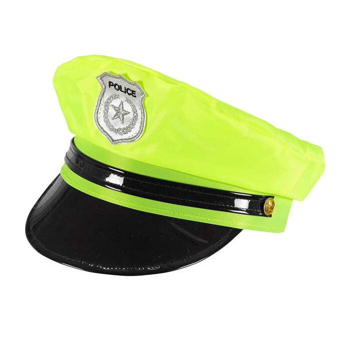 Neon Yellow Police Hat