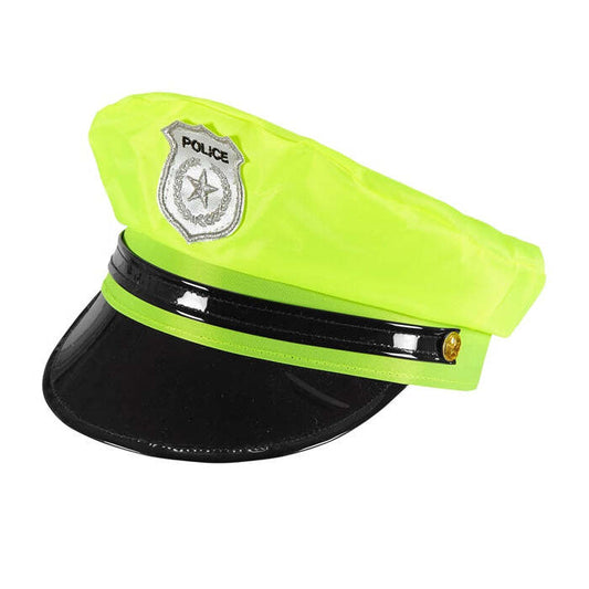 Neon Yellow Police Hat