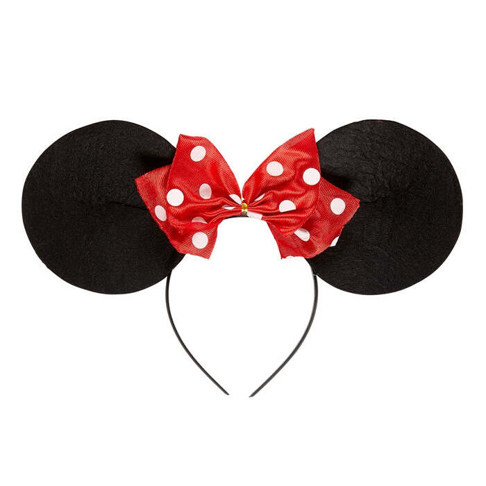 Mouse Ears Headband With Dotted Bow