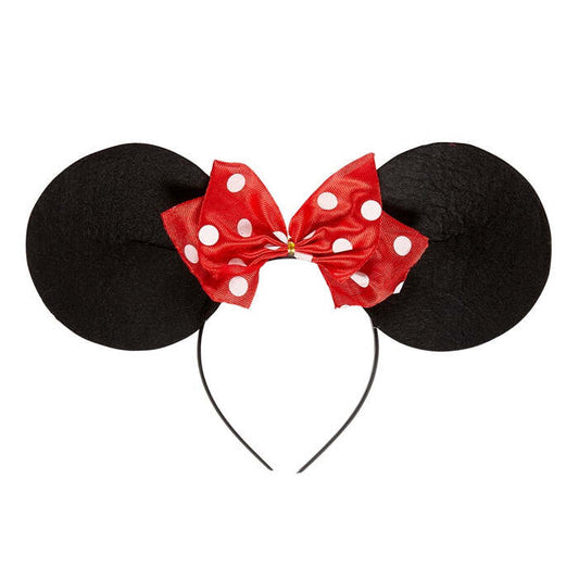 Mouse Ears Headband With Dotted Bow