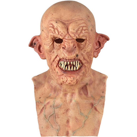 Silicone Look Zombie Full Head Mask With Neck & Chest