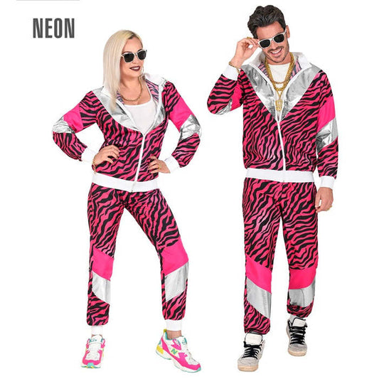 80'S Pink Tiger Shell Suit  Jacket, Pants 