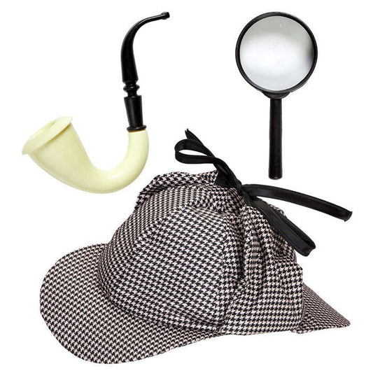 Detective  Hat, Pipe, Magnifyinglens 