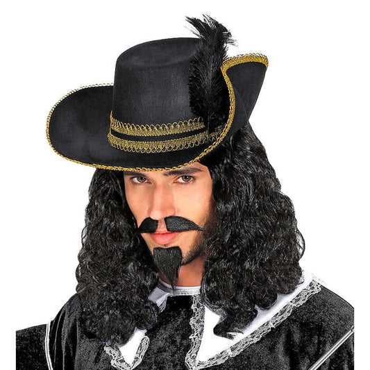 Musketeer Wig, Moustache And Goatee In Box