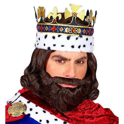 Medieval King Wig & Beard In Box