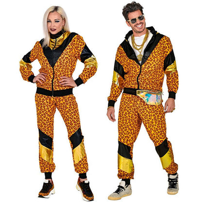80'S Leopard Shell Suit  Jacket, Pants 