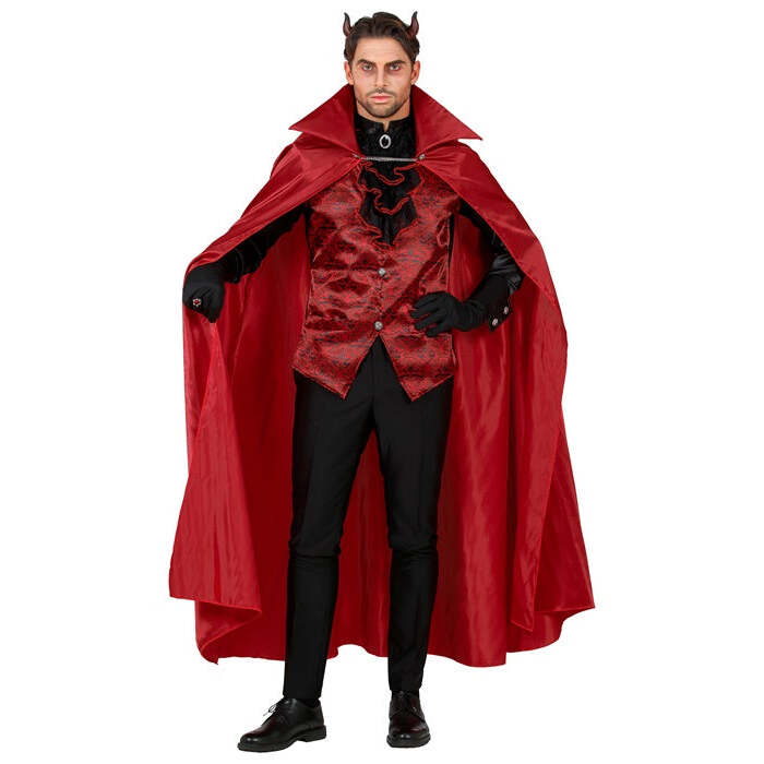 Devil  Shirt With Vest & Jabot With Medallion, Cape, Gloves 
