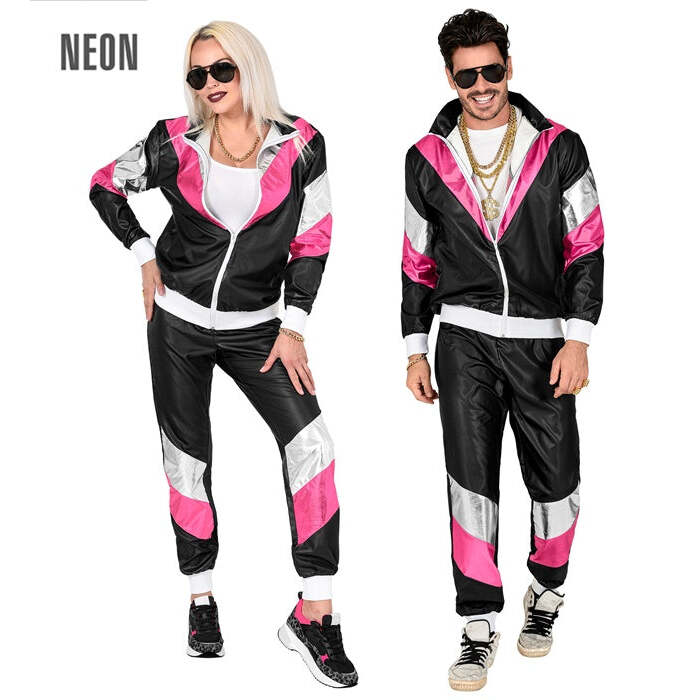 80'S Shining Leatherlook Shell Suit  Jacket, Pants 