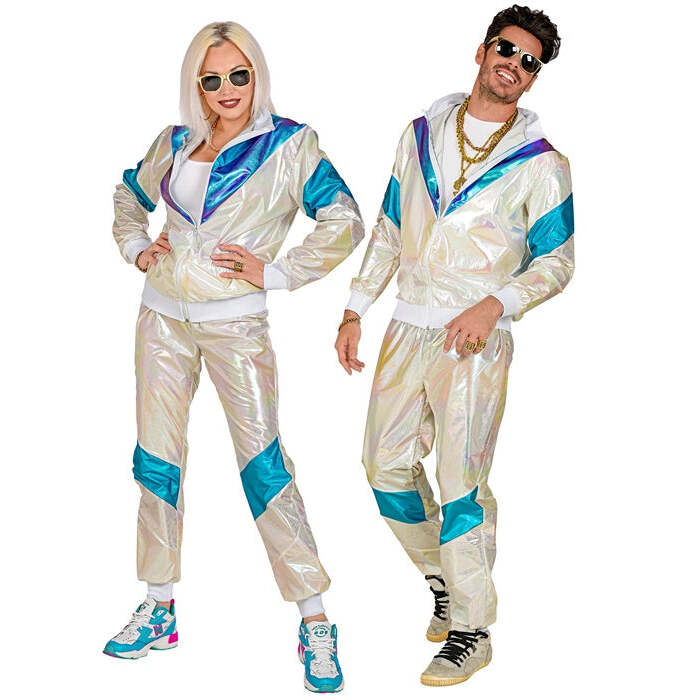 80'S Holographic Shell Suit  Jacket, Pants 
