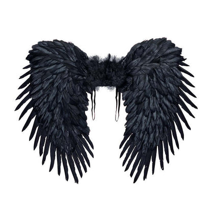 Black Feathered Wings 80X60 Cm