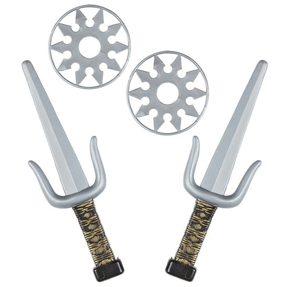 Ninja Weapons Set  Pair Of Sai &2 Shuriken 