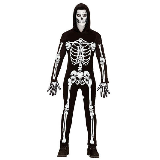 Skeleton  Hooded Jumpsuit 