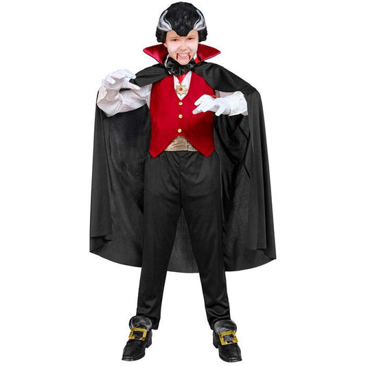 Vampire  Vest, Cummerbund, Bow Tie, Necklace With Medallion, Gloves, Cape 
