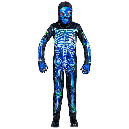 Toxic Skeleton  Jumpsuit, Hooded Mask 