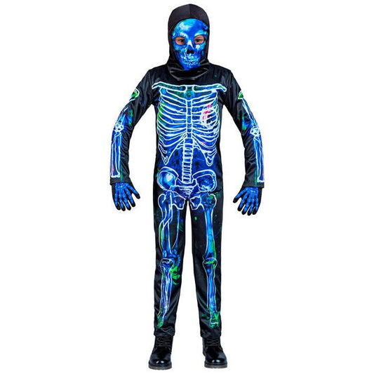 Toxic Skeleton  Jumpsuit, Hooded Mask 