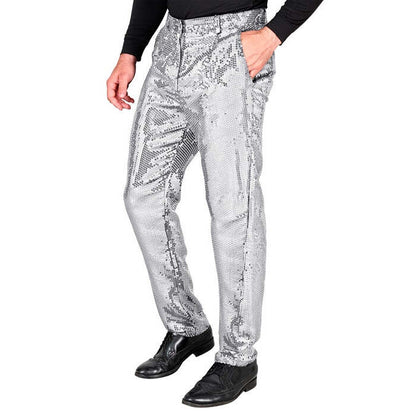 Party Fashion Pants  Silver Sequin Pants 