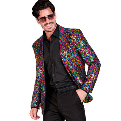 Party Fashion Jacket  Multicolor Sequin Jacket 
