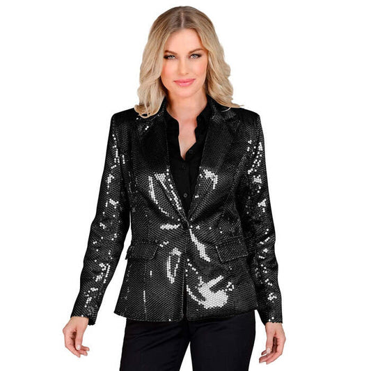 Party Fashion Jacket  Black Sequin Jacket 