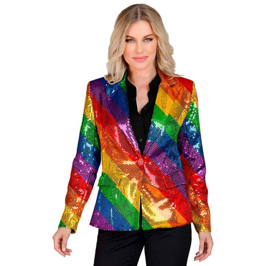 Party Fashion Jacket  Rainbow Sequin Jacket 