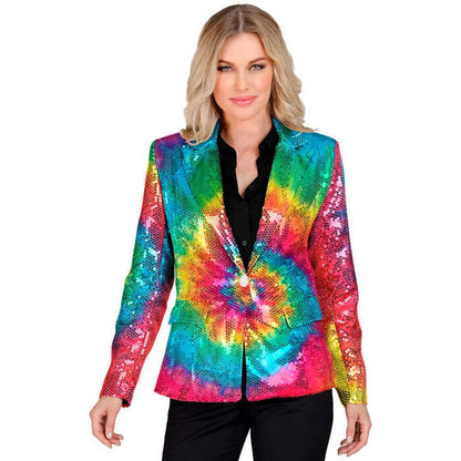 Party Fashion Jacket  Tie Dye Sequin Jacket 