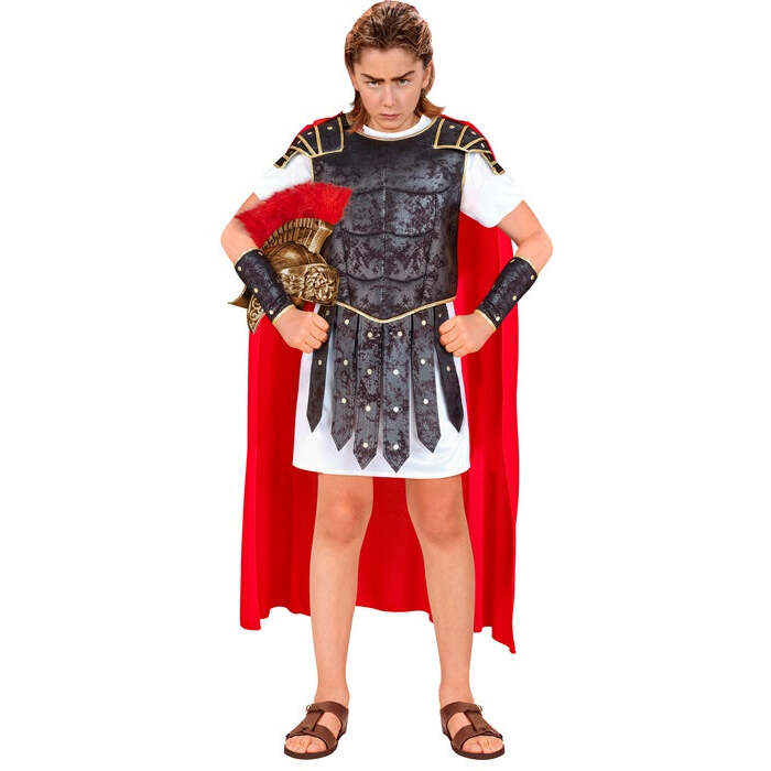 Roman Centurion  Tunic, Armour With Cape, Arm Guards 
