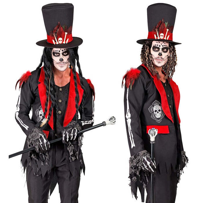 Dia De Los Muertos  Jacket With Vest, Hat 