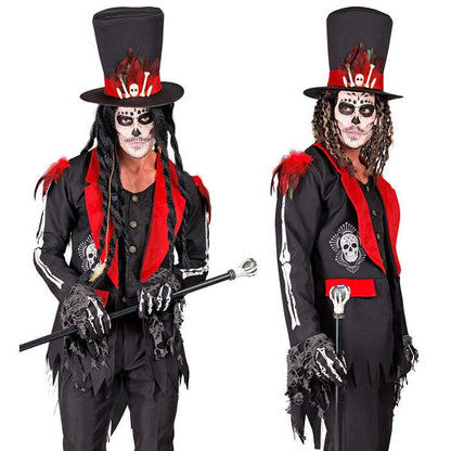 Dia De Los Muertos  Jacket With Vest, Hat 