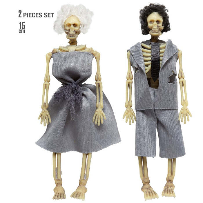 Dressed Skeleton Couple 15 Cm