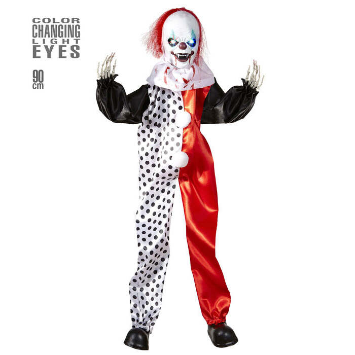 Killer Clown With Color Changing Light Eyes 90 Cm 