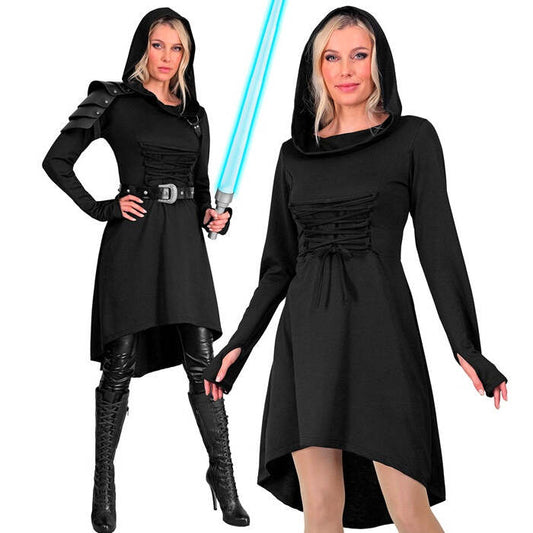Medieval Gothic  Hooded Dress 
