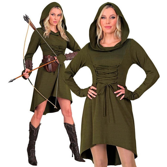 Medieval Gothic  Hooded Dress 