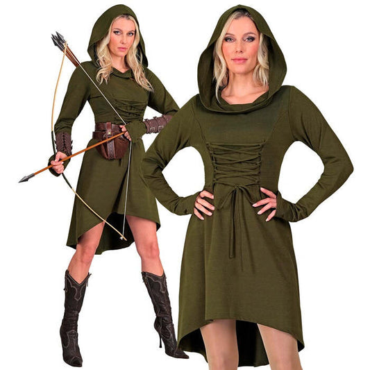 Medieval Gothic  Hooded Dress 