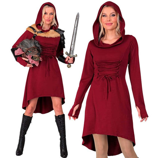 Medieval Gothic  Hooded Dress 