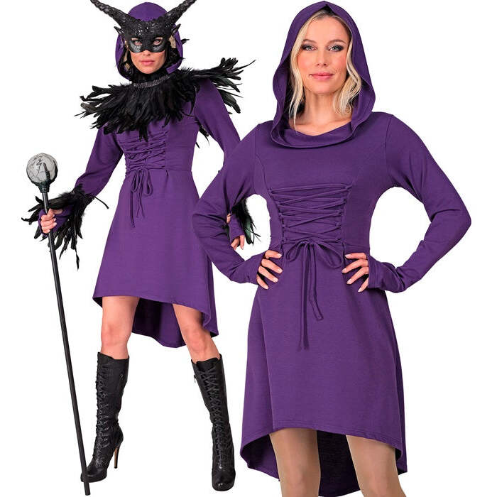 Medieval Gothic  Hooded Dress 
