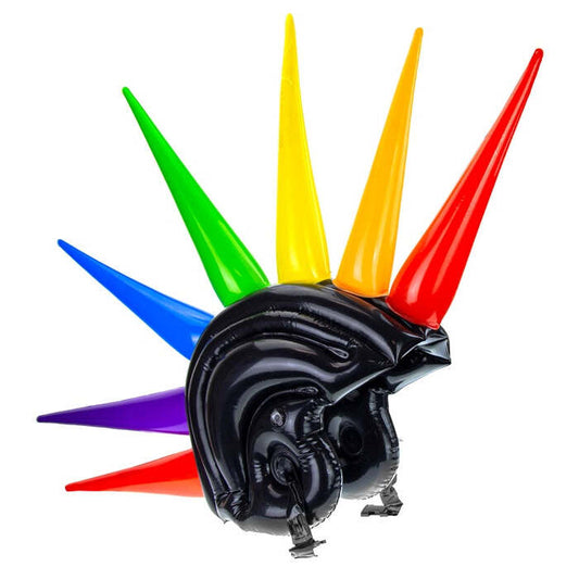 Inflatable Multicolor Spikes Helmet 90 Cm