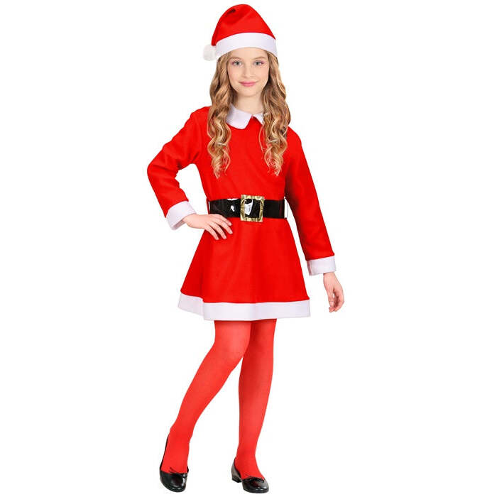 Miss Santa Flannel  Dress, Belt, Hat 