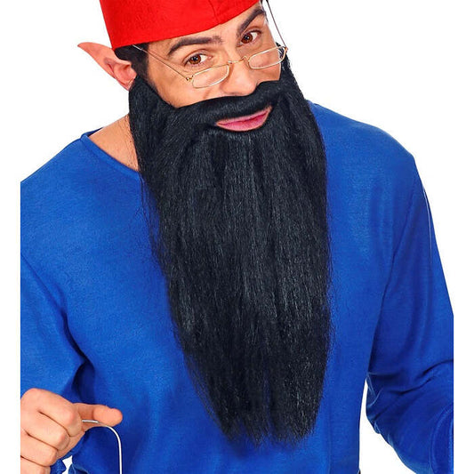 Black Multicharacter Long Beard With Moustache Comfort Fit