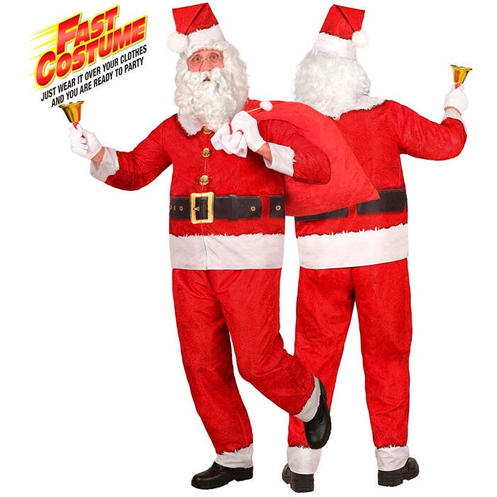 Santa Claus Fast Costume   Jacket, Pants, Hat 