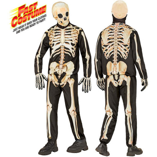 Skeleton Fast Costume  Jacket, Pants, Gloves, Mask 